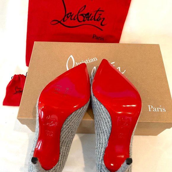 Louboutin Pigalle Folles-Size 6.5 Grey - Picture 3 of 4